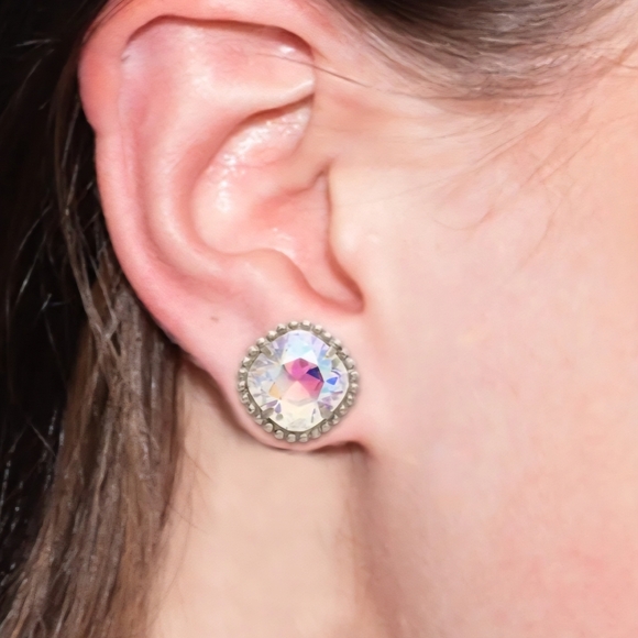 Sorrelli Gold Crystal Earrings - Picture 2 of 5